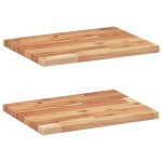 Étagères flottantes 2 pcs 60x30x2 cm acacia massif à l'huile