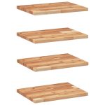 Étagères flottantes 4 pcs 60x30x2 cm acacia massif à l'huile