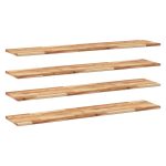 Étagères flottantes 4 pcs 160x30x2 cm acacia massif à l'huile