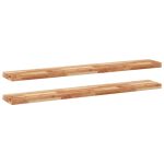 Étagères flottantes 2 pcs 120x20x4 cm acacia massif à l'huile