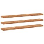 Étagères flottantes 3 pcs 120x20x4 cm acacia massif à l'huile