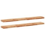Étagères flottantes 2 pcs 160x20x4 cm acacia massif à l'huile