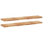 Étagères flottantes 2 pcs 120x30x4 cm acacia massif à l'huile