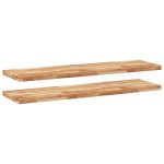 Étagères flottantes 2 pcs 120x40x4 cm acacia massif à l'huile