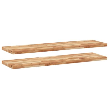 Étagères flottantes 2 pcs 160x40x4 cm acacia massif à l'huile