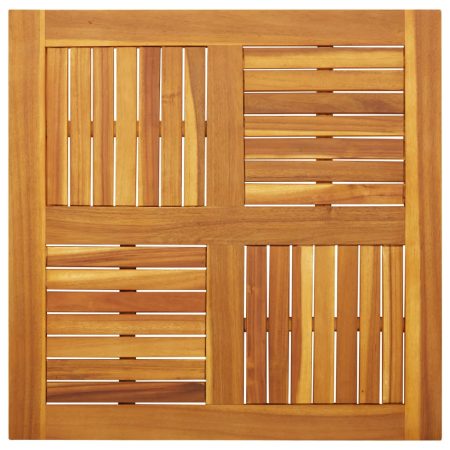 Dessus de table 80x80x2,2 cm carré bois massif d'acacia