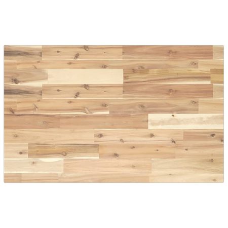 Dessus de table rectangulaire 80x50x2 cm bois massif d'acacia
