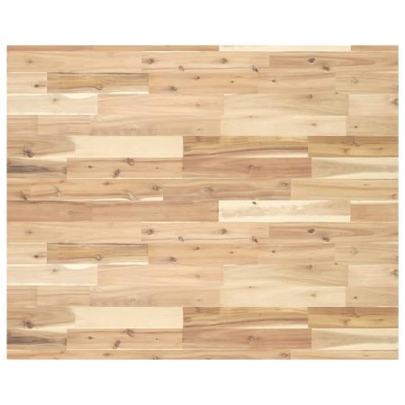 Dessus de table rectangulaire 100x80x4 cm bois massif d'acacia