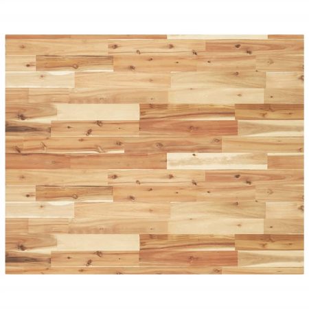 Dessus de table rectangulaire 100x80x4 cm bois massif d'acacia