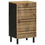 Buffet 40x33,5x75 cm bois de manguier brut massif