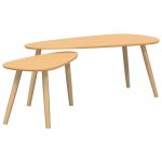 Ensemble de tables basses 2 pcs Bois de pin massif Marron