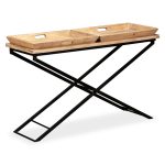 Table console Bois de manguier massif 130 x 40 x 80 cm