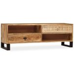 Meuble TV Bois massif de manguier 120 x 30 x 40 cm