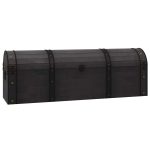 Coffre de rangement Bois massif style vintage 120x30x40 cm
