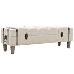 Banc de rangement Bois massif et acier 111x34x37 cm 1 8718475600466_a_en_hd_1
