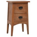 Table de chevet Bois de sapin massif 40 x 29 x 68 cm Marron
