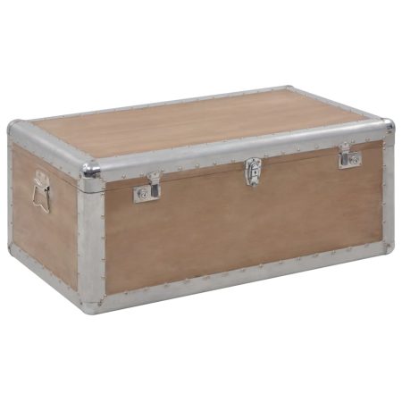 Boîte de rangement Bois de sapin massif 91x52x40 cm Marron