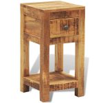 Table de chevet avec 1 tiroir Bois massif de manguier