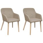 Chaises à manger lot de 2 beige tissu et chêne massif 1 8718475882428_a_en_hd_1-1