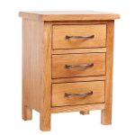 Table de chevet avec 3 tiroirs 40x30x54 cm Bois de chêne massif