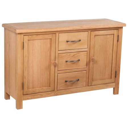 Buffet avec 3 tiroirs 110 x 33,5 x 70 cm Bois de chêne massif