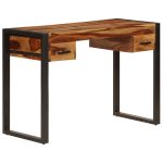 Bureau avec 2 tiroirs 110x50x77 cm Bois solide de Sesham