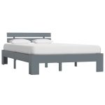 Cadre de lit sans matelas gris bois de pin massif 120x200 cm