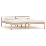 Cadre de lit sans matelas bois massif de pin 160x200 cm
