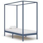 Cadre de lit à baldaquin sans matelas bois massif 100x200 cm