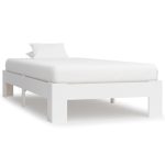 Cadre de lit sans matelas blanc bois de pin massif 90x200 cm