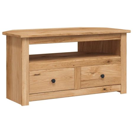 Meuble TV d'angle 93x49x49 cm Pin solide Assortiment Panama