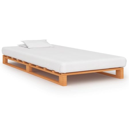 Cadre de lit de palette sans matelas 90x200 cm bois massif