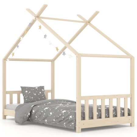 Cadre de lit d'enfant Bois de pin massif 70x140 cm