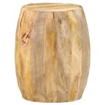 Tabouret tambour Bois de manguier solide