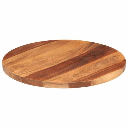 Dessus de table bois massif d'acacia rond 25-27 mm 50 cm