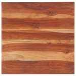 Dessus de table bois massif d'acacia 25-27 mm 60x60 cm