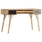Bureau avec tiroirs 130x50x80 cm Bois solide de manguier