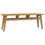 Meuble TV 120x35x45 cm Bois de teck massif