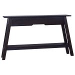 Table console Noir 120x30x75 cm Bois d'acajou massif