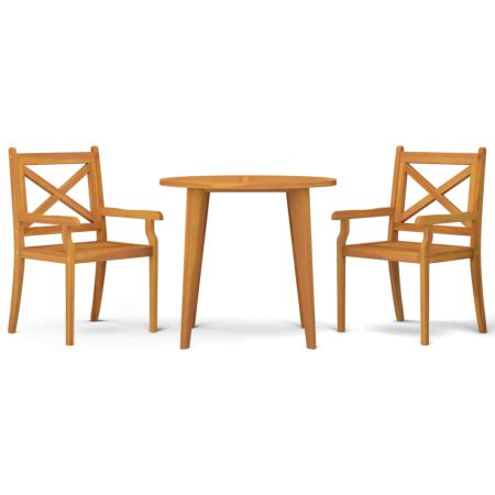 Ensemble à manger de jardin 3 pcs Bois d'acacia solide