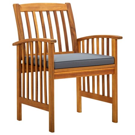 Ensemble à manger de jardin 3 pcs et coussins Acacia solide