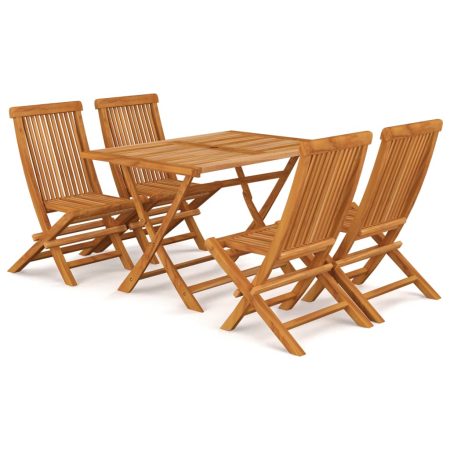Ensemble à manger de jardin 5 pcs Bois de teck massif