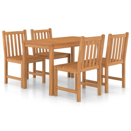 Ensemble de salle à manger de jardin 5 pièces 120 x 70 cm en bois de teck massif