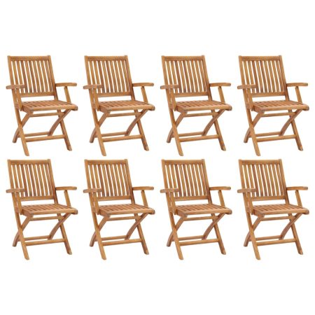 Chaises pliables de jardin lot de 8 Bois de teck solide