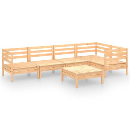 Salon de jardin 6 pcs Bois de pin massif