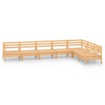 Salon de jardin 7 pcs Bois de pin massif