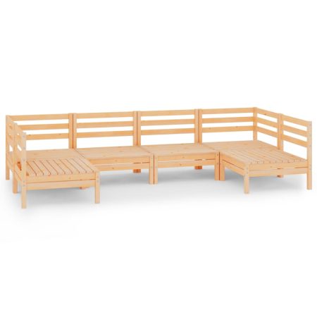 Salon de jardin 6 pcs Bois de pin massif