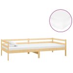 Lit de repos avec matelas 90x200 cm Bois de pin massif