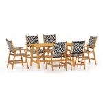 Ensemble à manger de jardin 7 pcs Bois d'acacia solide